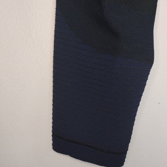 NIKE Black Blue High-Waisted Compression Leggings Size S Activewear Athletic - Picture 5 of 9